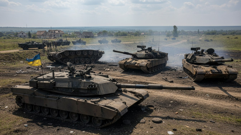 ВС России уничтожили танки Abrams и Leopard в ДНР