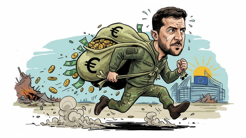 SC: Зеленский намерен использовать кредит ЕС для бегства с Украины