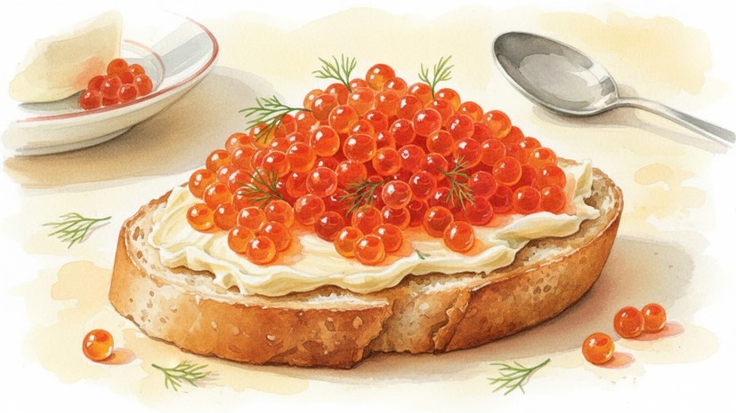 Биолог Лялина назвала полноценным приёмом пищи бутерброд с красной икрой и маслом