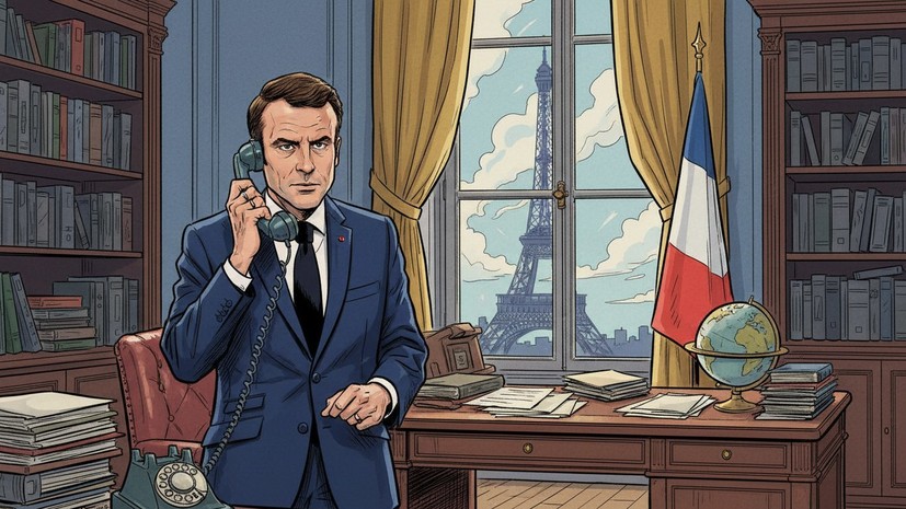 SZ: в ФРГ сдержанно отреагировали на планы Макрона позвонить Путину