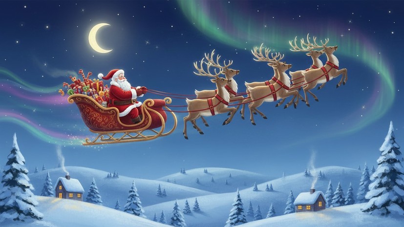 Flightradar24 сообщил о вылете саней Санта-Клауса с Северного полюса