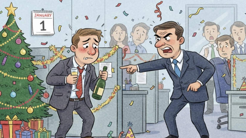 Россиян предупредили, что ждёт за распитие алкоголя на работе перед праздниками