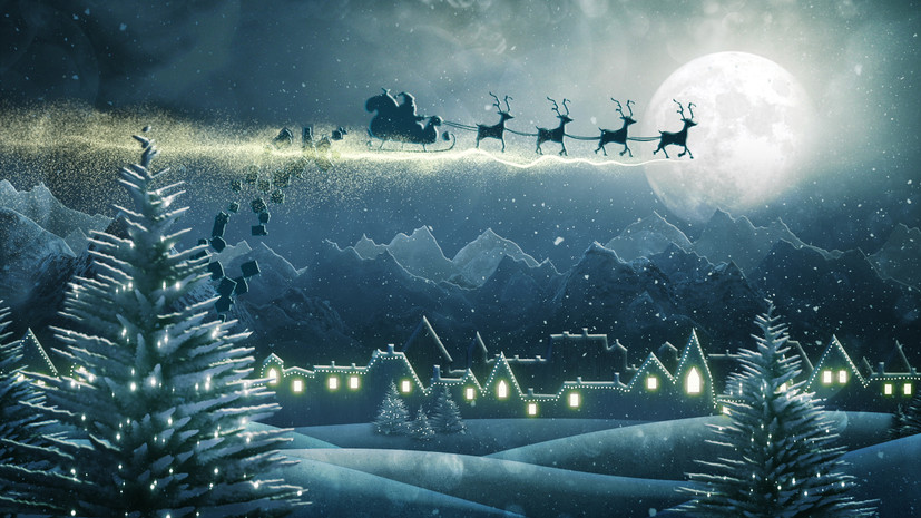 Американские военные сообщили о полёте саней Санта-Клауса над Россией