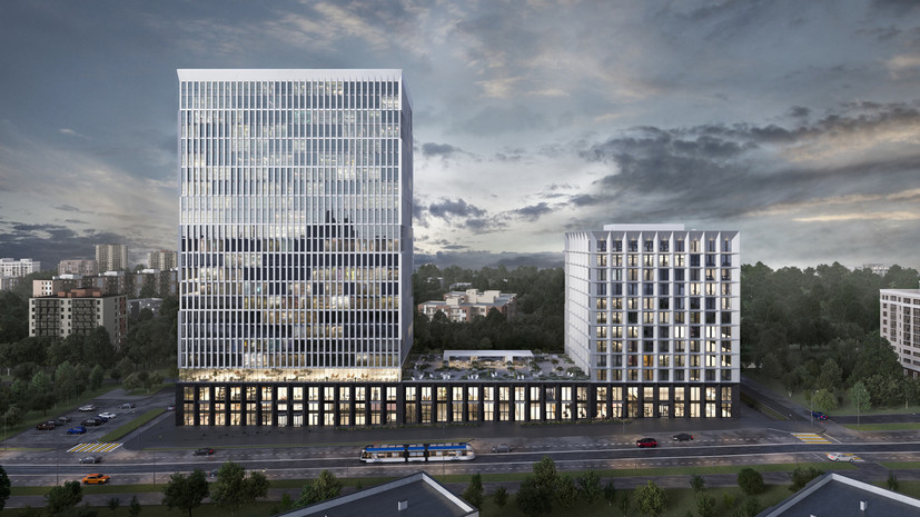 Овчинский: в бизнес-центре у станции метро «Ленинский проспект» завершили фасадные работы