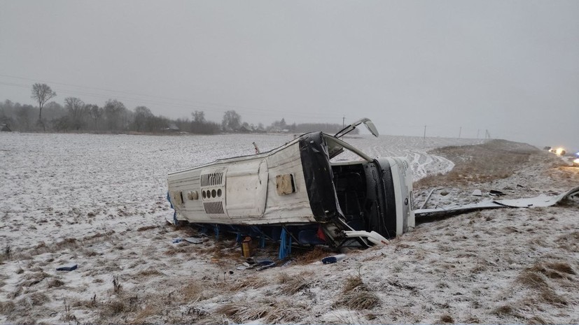 В Белоруссии один человек погиб и шестеро пострадали в ДТП с автобусом