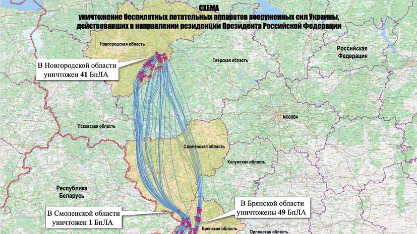 МО России: ВСУ атаковали резиденцию Путина с нескольких направлений