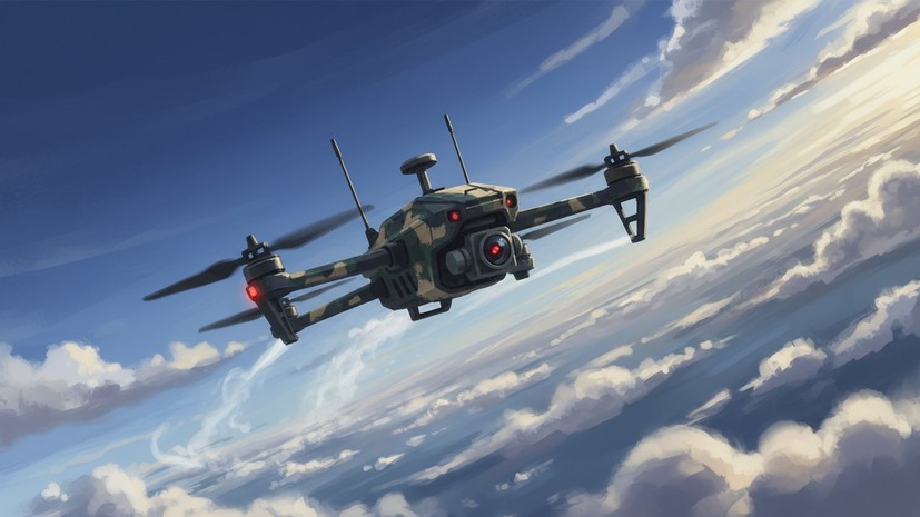 Украинский дрон врезался в многоэтажный дом в Курске