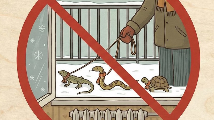 Ветврач Кузина призвала не выгуливать в квартире домашних рептилий зимой