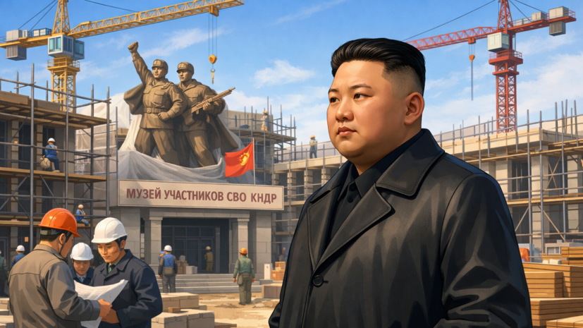 Ким Чен Ын посетил стройку музея в честь участников СВО из КНДР
