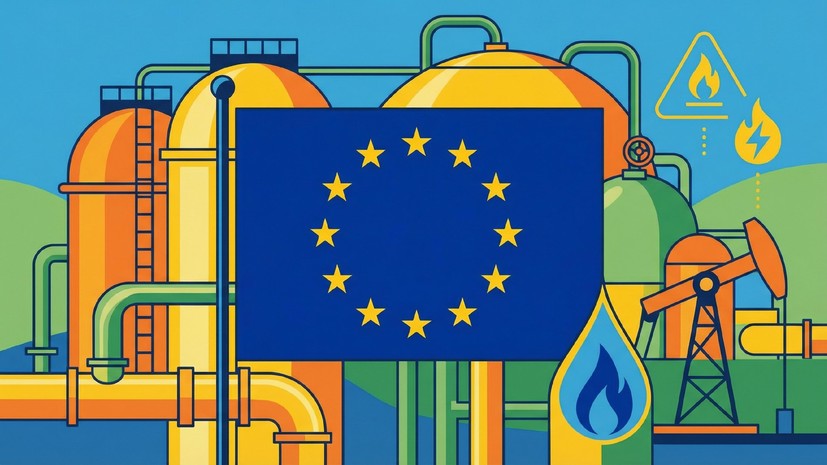 «Газпром»: запасы газа в хранилищах Европы опустились ниже 60%