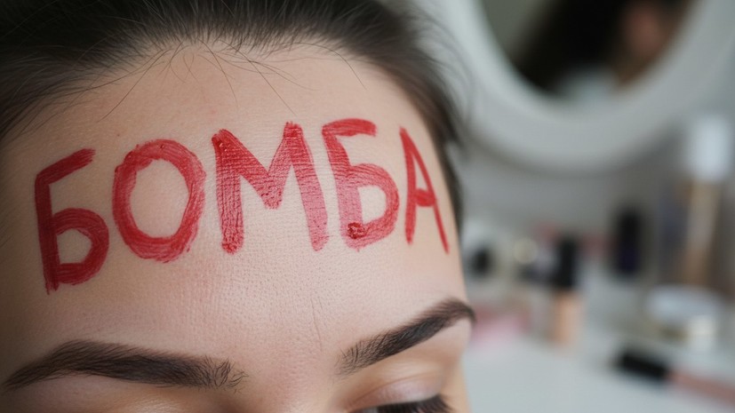 Украинку сняли с рейса из-за надписи «бомба» на лбу