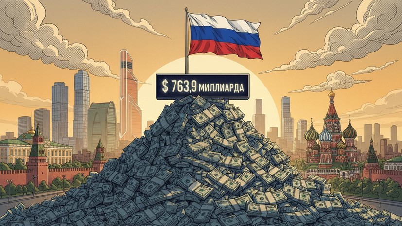 Международные резервы России достигли рекордных $763,9 млрд