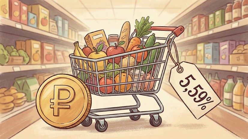 Годовая инфляция в России в декабре 2025 года составила 5,59%