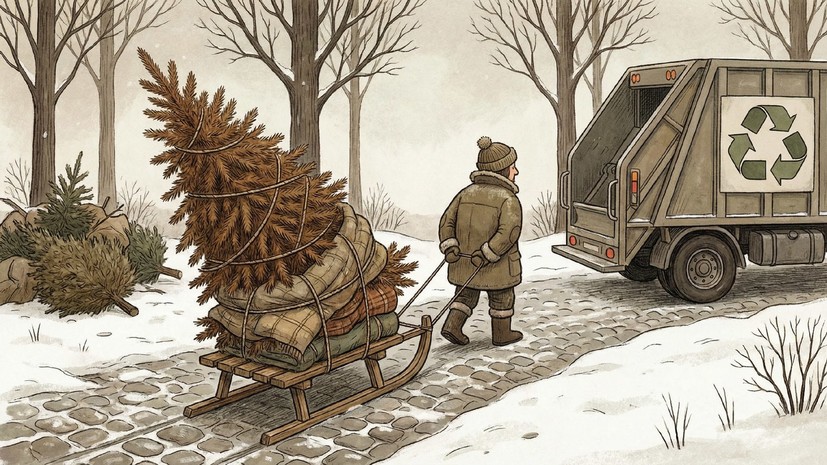 Россиянам посоветовали сдать живую ёлку в переработку