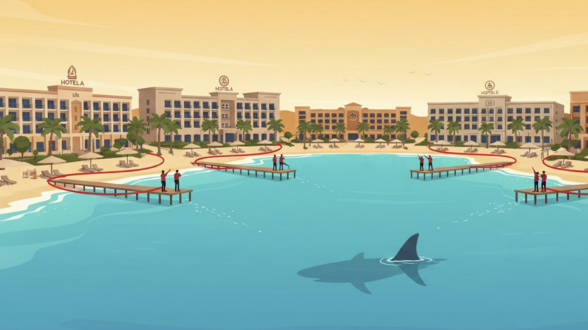 Пляжи пяти отелей в Хургаде закрыли из-за акулы