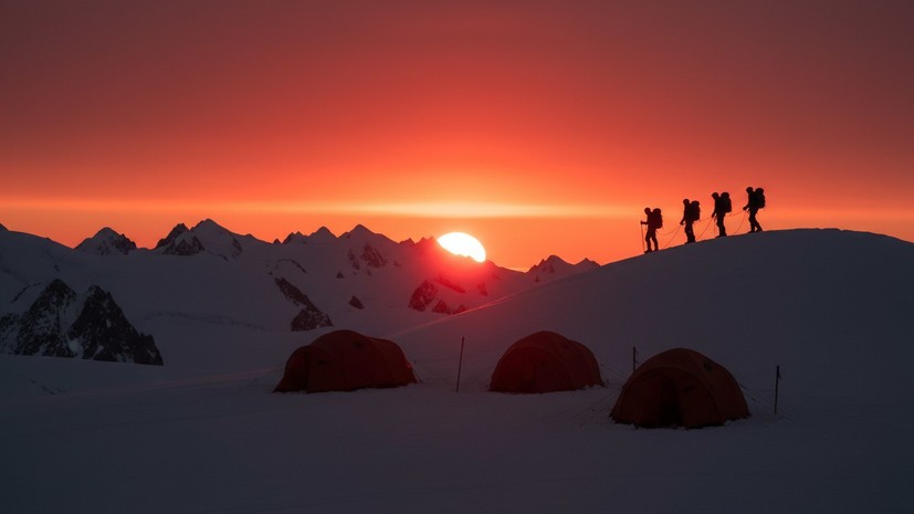 Застрявшие в Антарктиде российские альпинисты чувствуют себя хорошо