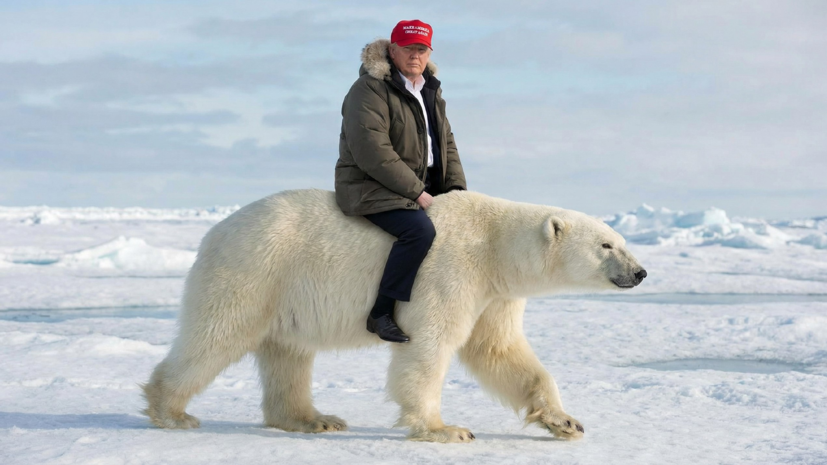 Economist представил обложку с Трампом верхом на белом медведе