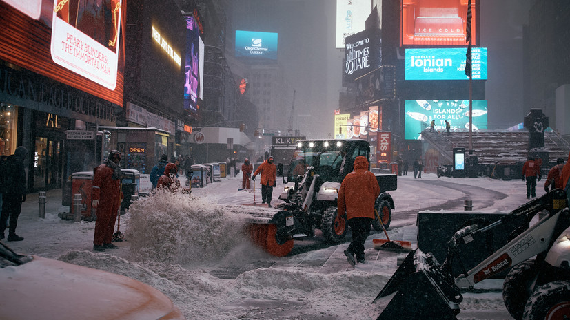 CNN: в США 1 млн домов остался без света из-за снежного шторма