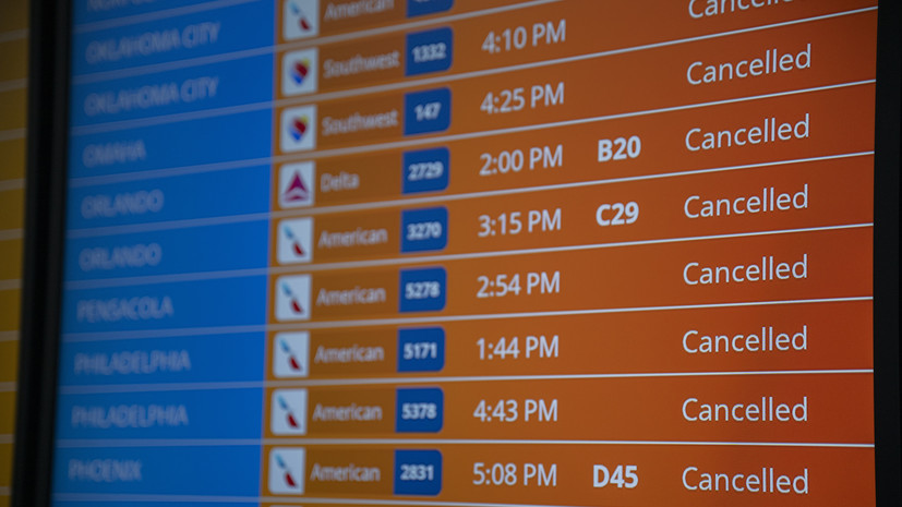 В аэропорту Вашингтона отменили все рейсы из-за непогоды