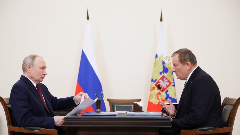 Путин встретился с губернатором Ленинградской области