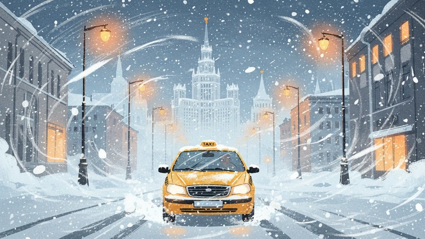 Средний чек на такси в Москве из-за снегопада вырос на 25%