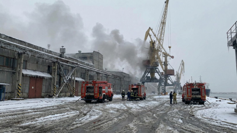 В Одесской области произошёл пожар на объектах портовой инфраструктуры