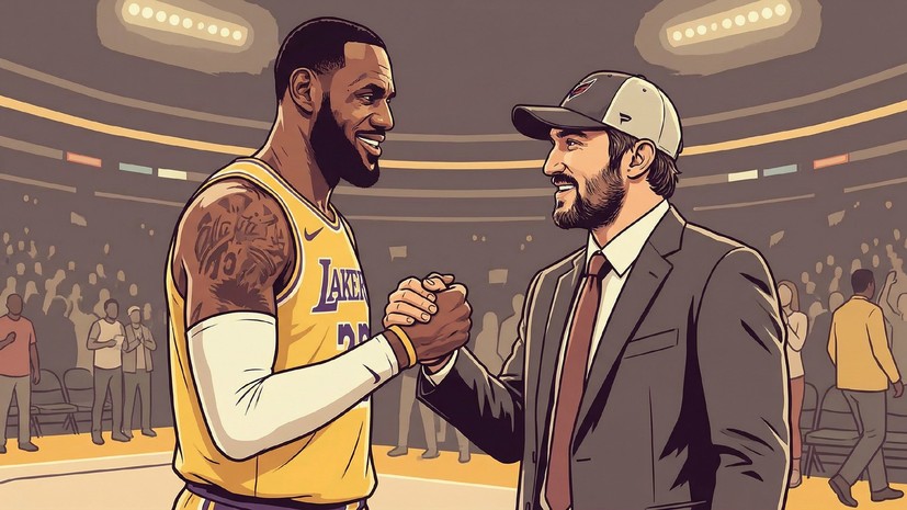 Леброн Джеймс поприветствовал Овечкина на матче «Лейкерс»