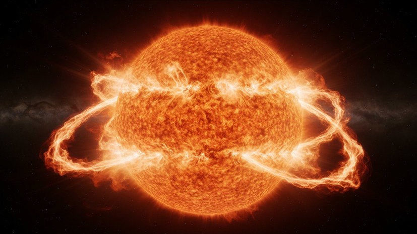 ТАСС: на Солнце произошли три вспышки предпоследнего класса мощности