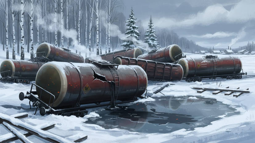 Грузовые вагоны с бензином сошли с рельсов в Тамбовской области