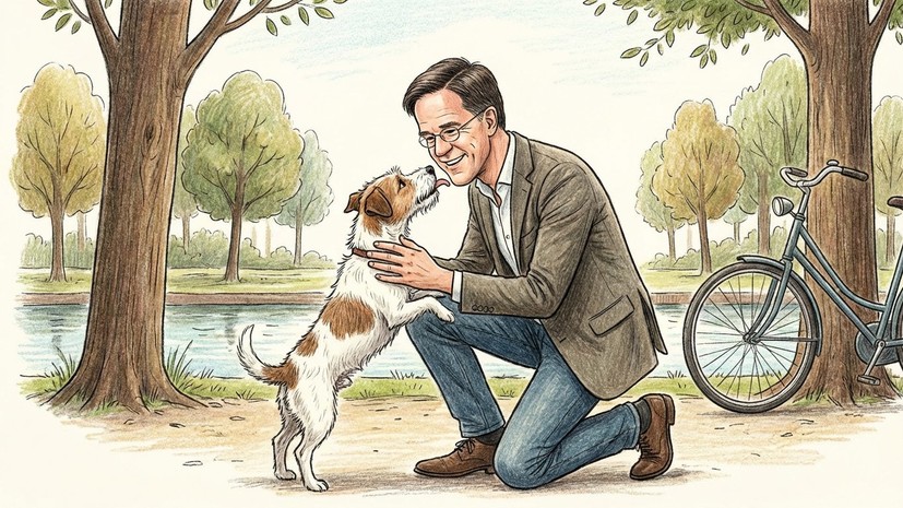 Рютте поделился впечатлениями от встречи с украинским псом Патроном