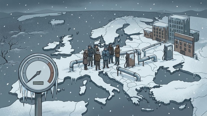 ТАСС: Европа потратила весь газ, заготовленный на зиму