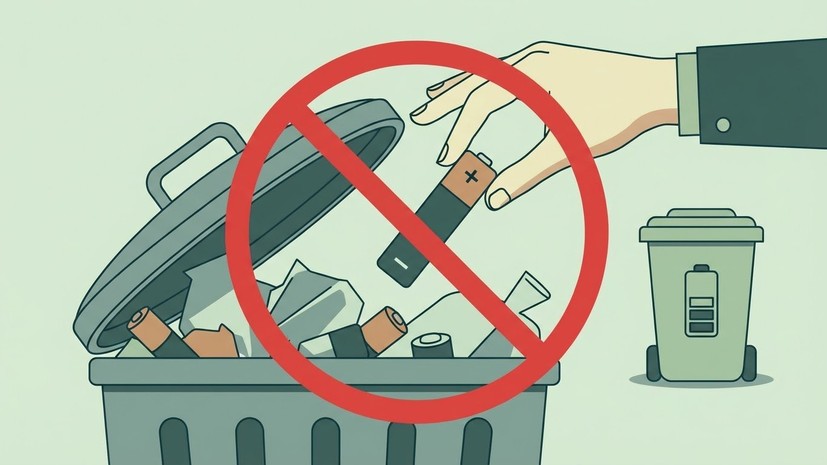 Специалист Бондарь: за выброс батареек в мусорку предусмотрен штраф