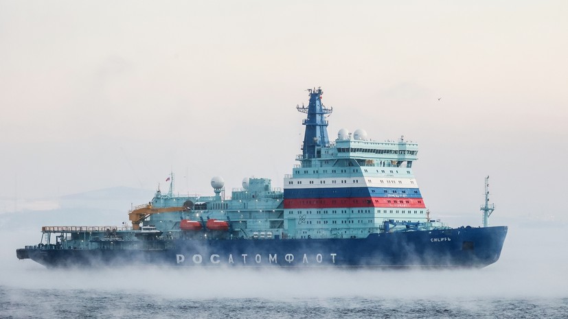 «Росатом» отправил атомный ледокол «Сибирь» в Финский залив