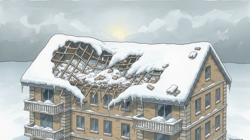 МЧС: 60 кровель зданий рухнули из-за снега за неделю в России