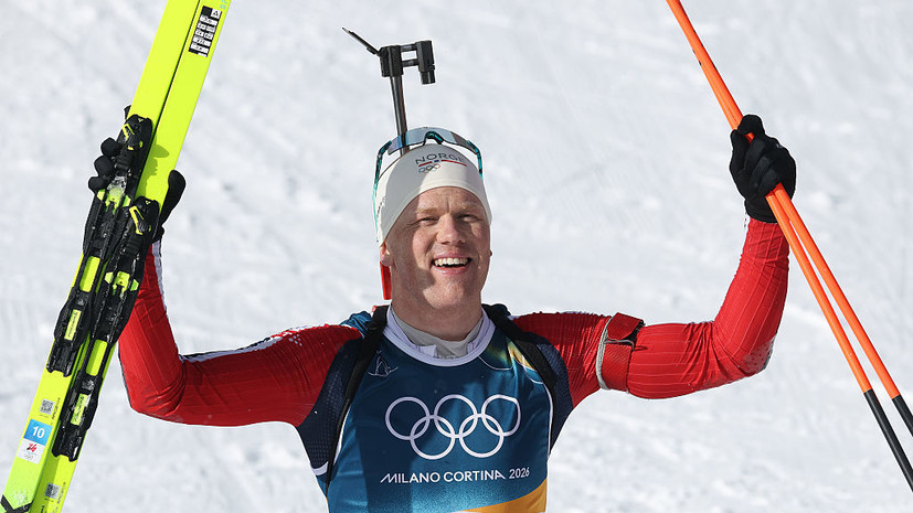 28-летний биатлонист Дале-Шевдал выиграл масс-старт на Олимпиаде, Легрейд — второй