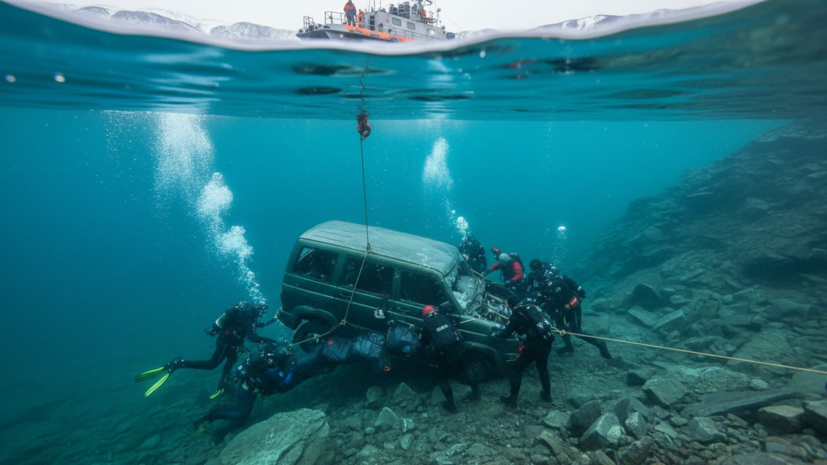 Спасатели извлекли из Байкала тела восьми погибших в затонувшем УАЗе