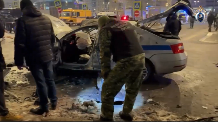 СК показал видео с места взрыва на площади Савёловского вокзала в Москве
