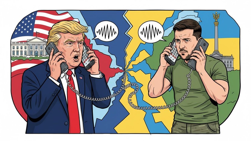 Axios: Трамп проводит телефонный разговор с Зеленским