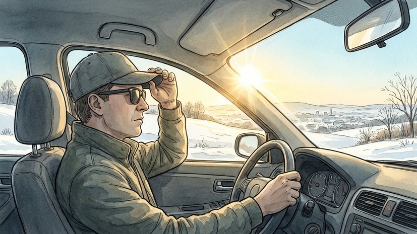 Офтальмолог посоветовала водителям носить очки при ярком зимнем солнце