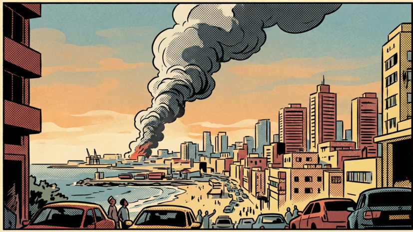 Над Тель-Авивом заметили столб дыма на фоне ударов Израиля по Ирану