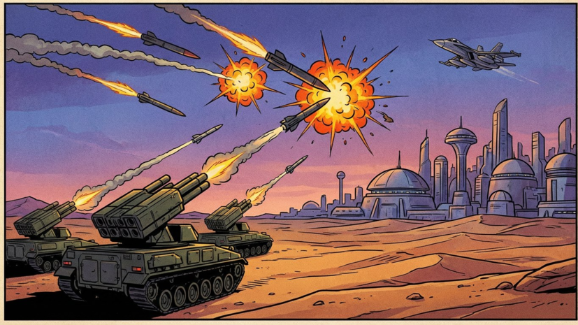 МО: силы ПВО ОАЭ отразили новую волну атак иранских ракет и беспилотников