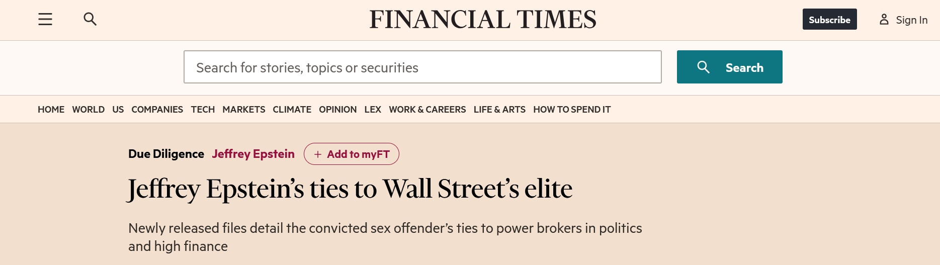 «Отравленный колодец»: западные СМИ — о том, как досье Эпштейна дискредитирует западных политиков