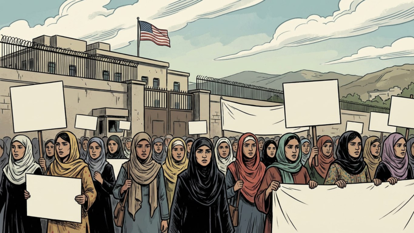 В Исламабаде тысячи женщин приняли участие в митинге у посольства США