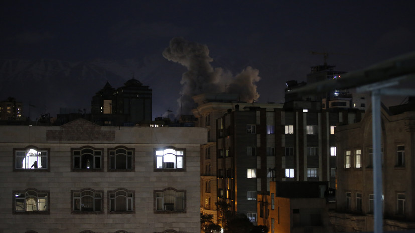 RT показал район Тегерана, где было атаковано здание гостелерадиокомпании Ирана