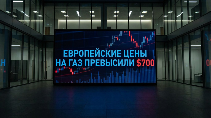 Биржевые цены на газ в Европе впервые с 23 января 2023 года превысили $700