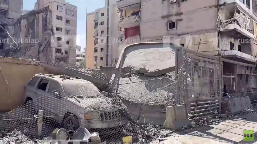 Около школы: глава бюро RT в Ливане показал место удара Израиля в Бейруте