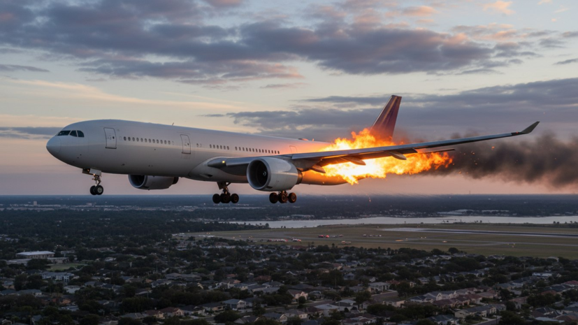 Подписчики RT сняли, как вспыхнул двигатель самолёта Москва — Паттайя