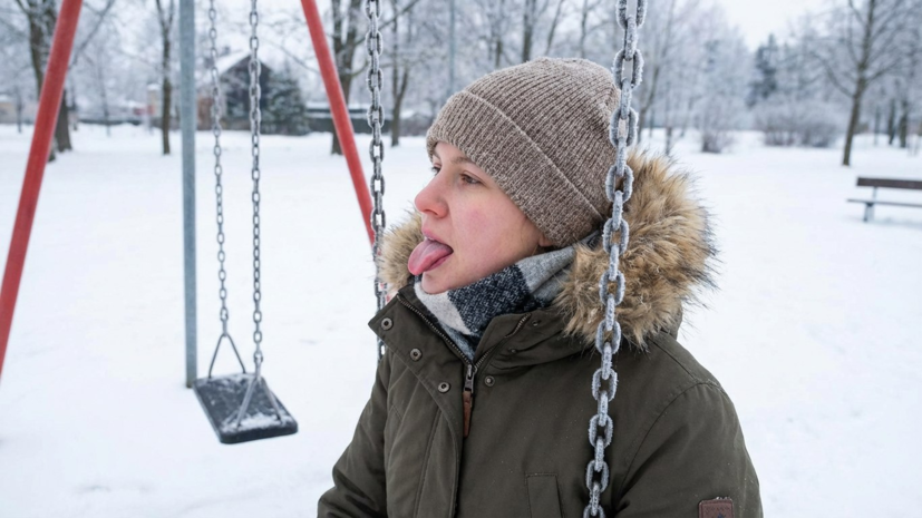 Врач Апанасюк рассказал, как отлепить примёрзший язык от качелей