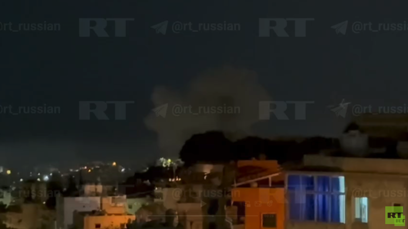 RT публикует видео удара Израиля по Бейруту