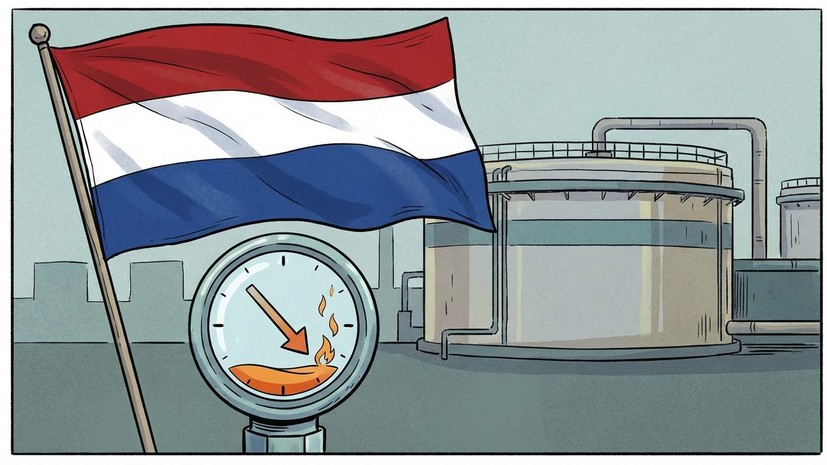 «Газпром» сообщил о падении запасов газа в ПХГ Нидерландов ниже 10%